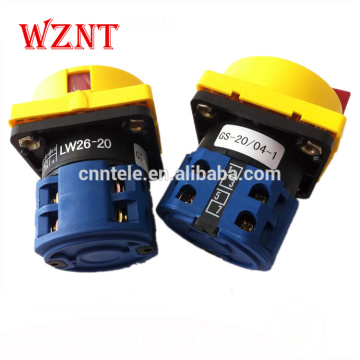 LW26GS-20 étanche à l&#39;eau 440V 20A cadenas sélecteur rotatif commutateur à came